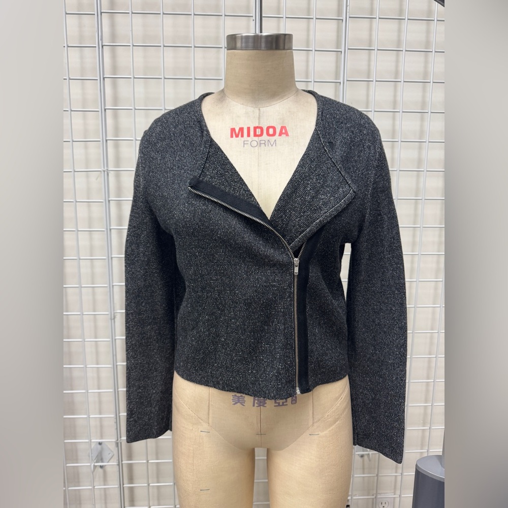 THEORY Heather Gray Zipper Jacket